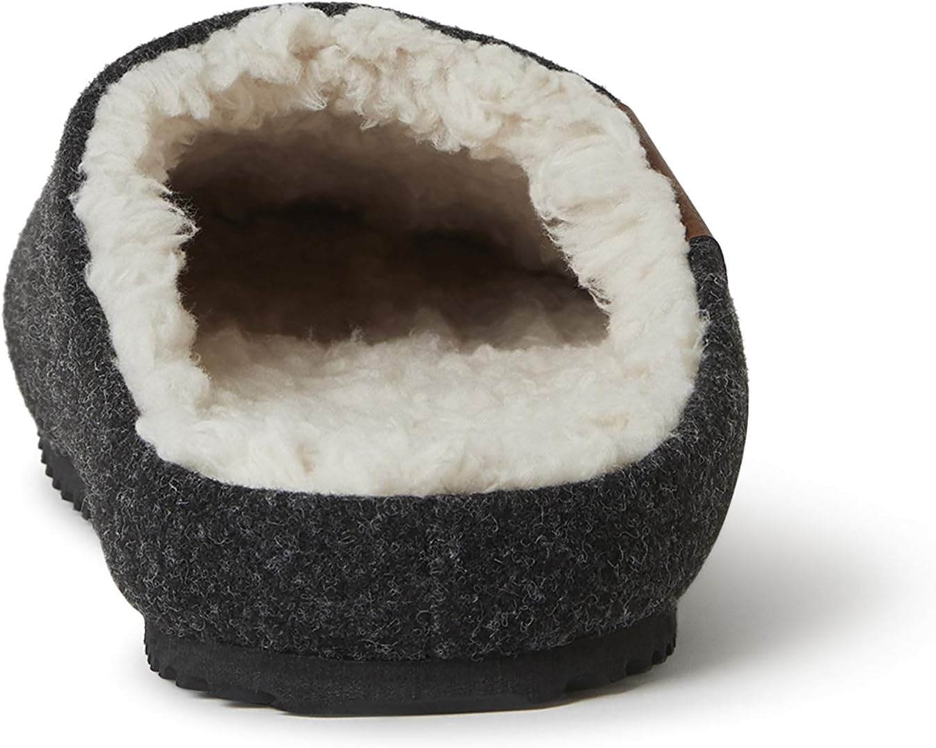 Мужские тапочки Dearfoams Microwool с формованной стелькой, черный — фото 4