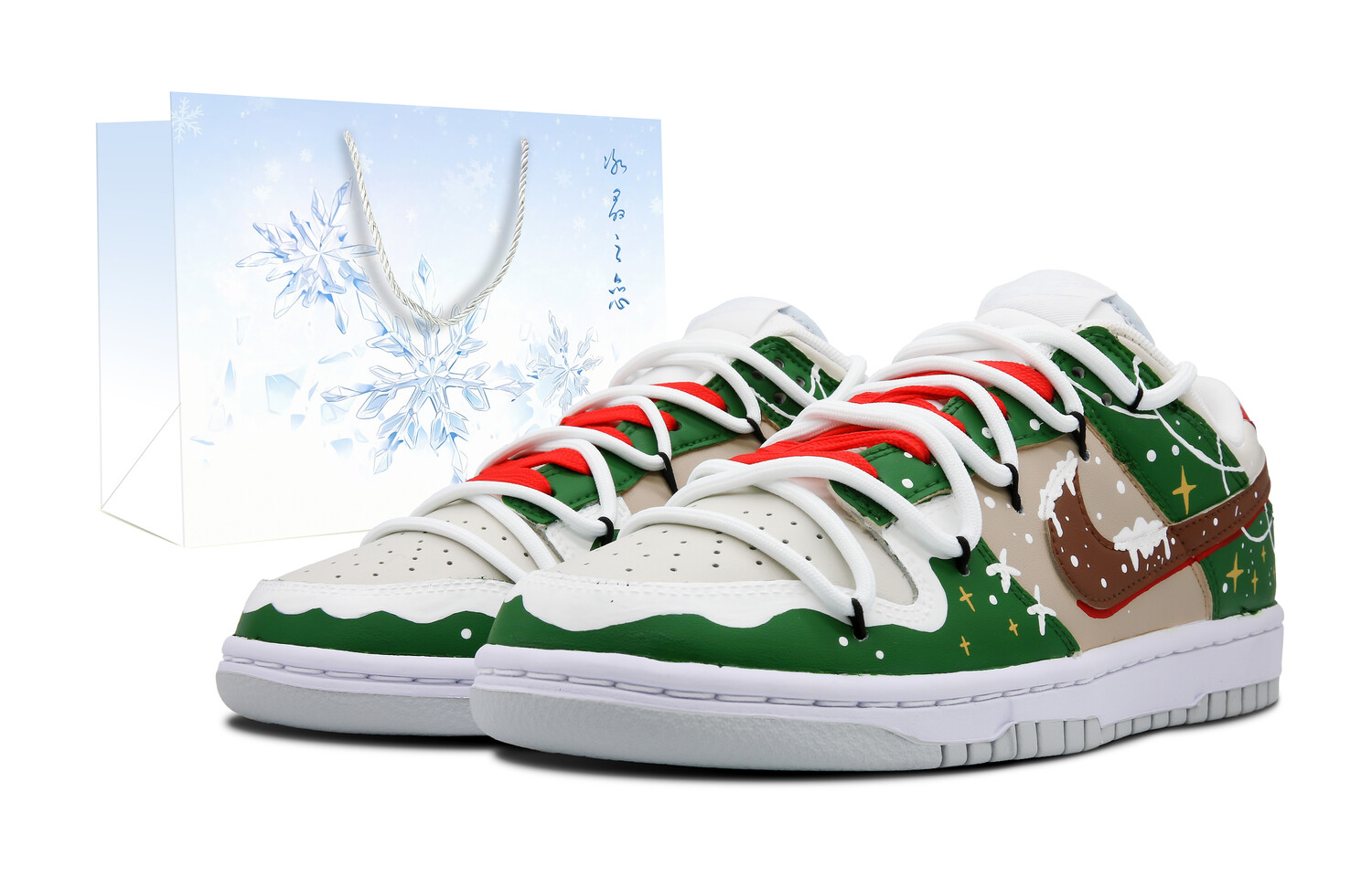 

Кроссовки Nike Dunk Skateboarding Shoes Men Low-top Green/Brown, цвет Jasper