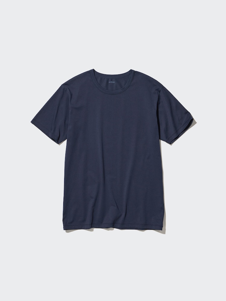 

Футболка Airism из хлопка с круглым вырезом Uniqlo, цвет 69 синий
