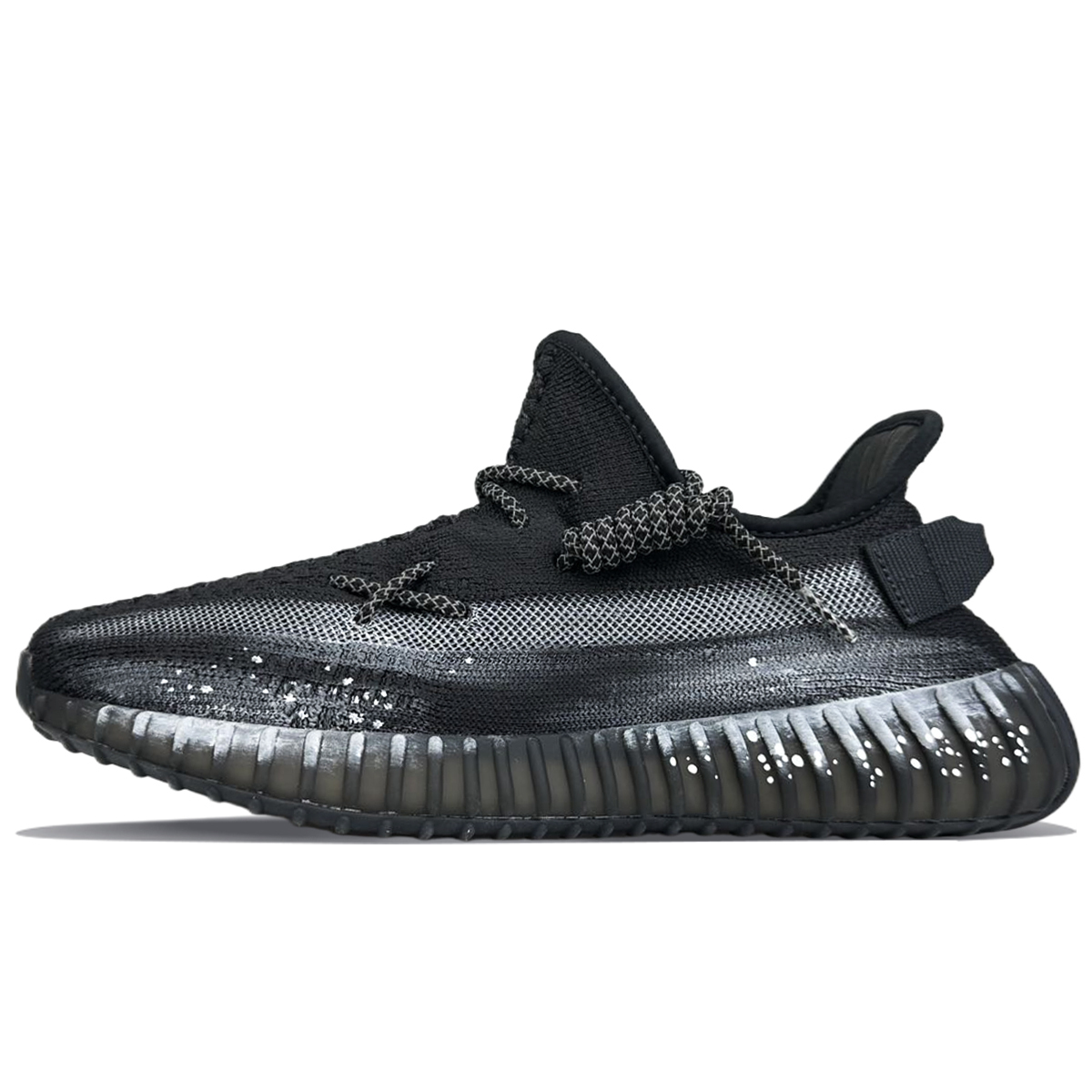 Yeezy Boost 350 V2 Износостойкие низкие повседневные кроссовки Unisex Black Silver Adidas Originals — фото 2