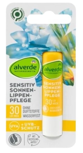 

(DE) Alverde Sun, sensitiv LSF 30, губная помада, 4,8 г (ПРОДУКТ ИЗ ГЕРМАНИИ)