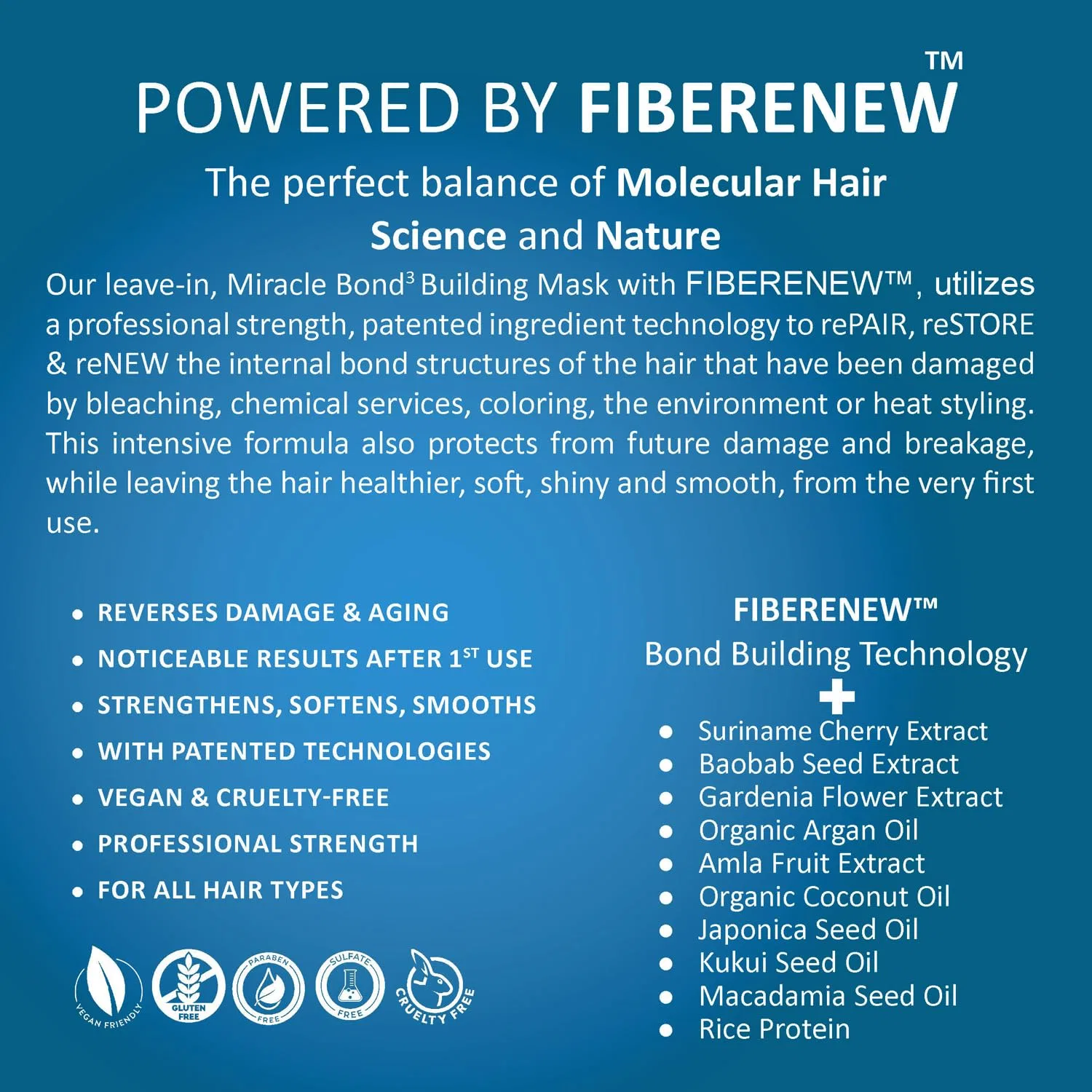 Несмываемая маска для волос «Molecular Hair Science Leave-in Miracle Bond Building Mask» от reBOND, 100 мл Re:Bond — фото 3