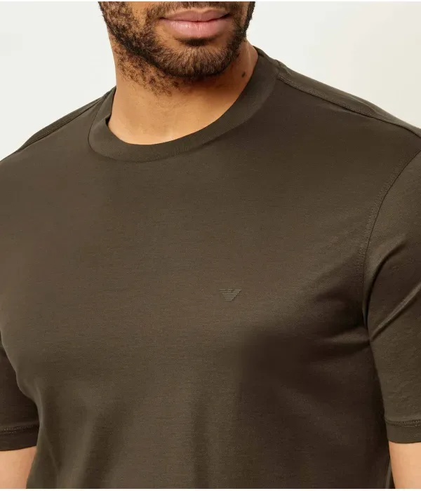 Футболка regular fit Emporio Armani, хаки — фото 4
