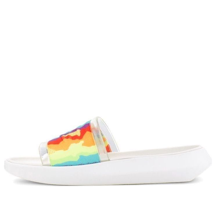 

Сандалии (WMNS) UGG Slide Cali Collage Outdoor Flat Heel Sandals Rainbow Stripe 1120001-RSTR