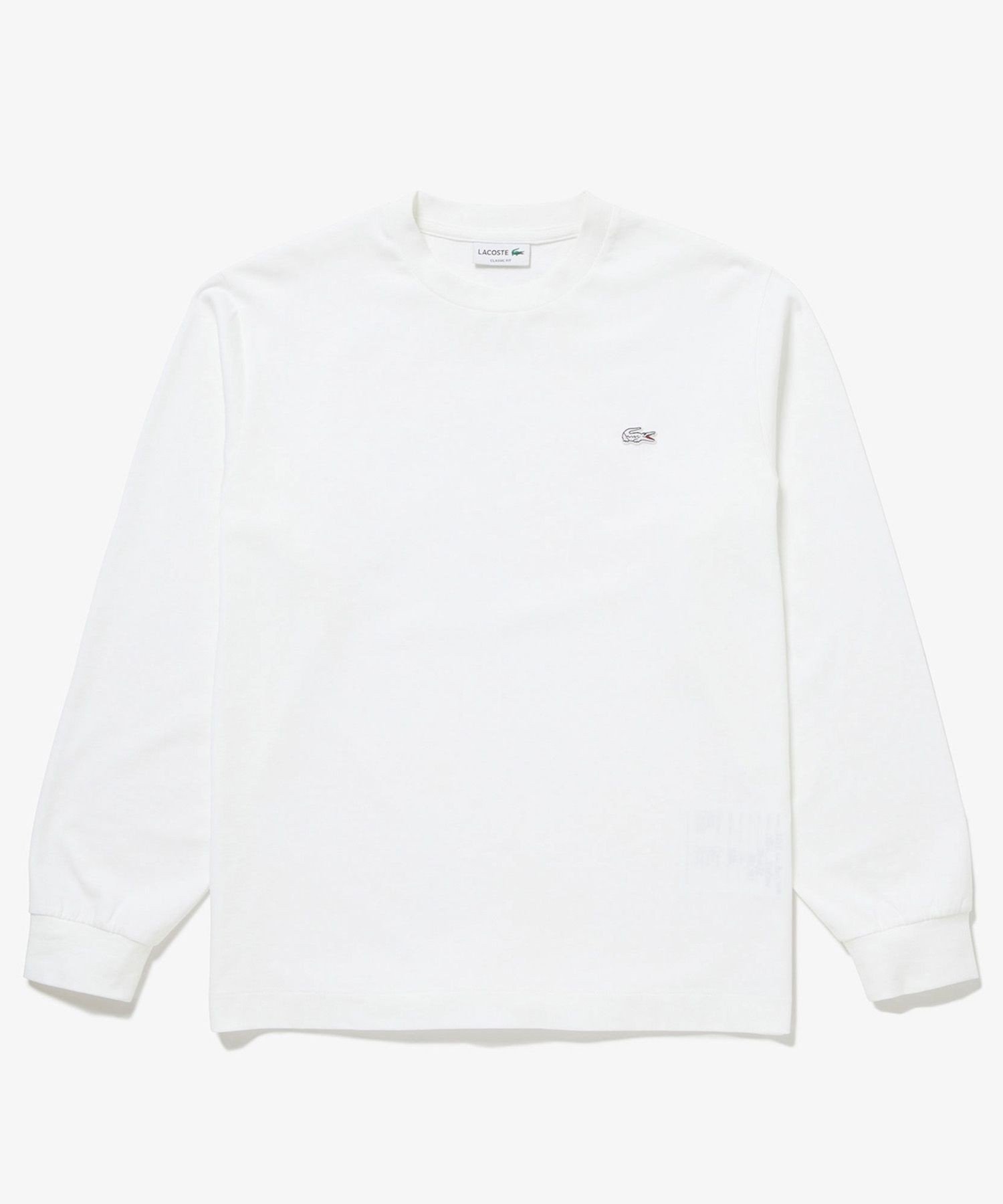 Базовая футболка с длинным рукавом / Футболка с длинным рукавом LACOSTE, White — фото 4