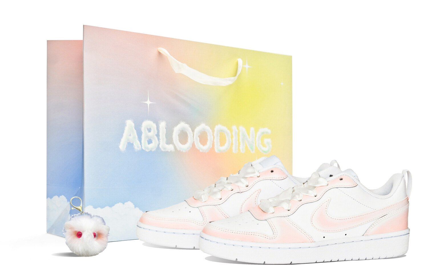 

Кроссовки Nike Court Borough Series Skateboard Shoes Women's Low-Top Pink/White