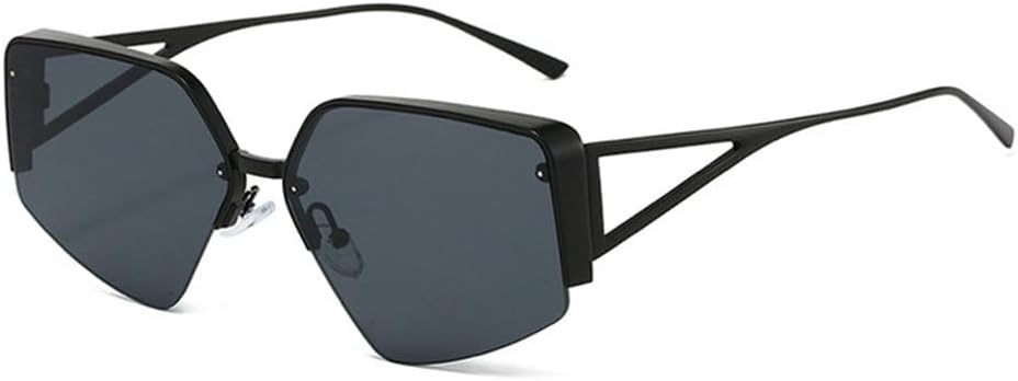 

Модные солнцезащитные очки Polygon Cat Eye для женщин, полуметаллические, в стиле ретро, ​​модные солнцезащитные очки для мужчин, защита от ультрафиолета UV400 MUTYNE, Black Gray