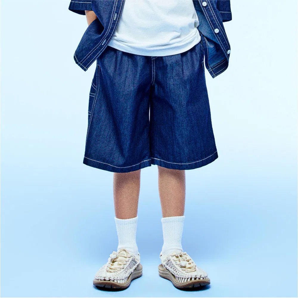 Детские джинсовые шорты Lee Kids широкого кроя, индиго