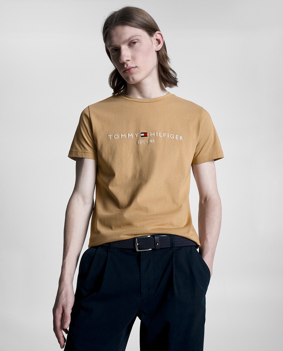 

Мужская футболка с коротким рукавом Tommy Hilfiger, бежевый