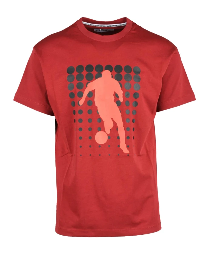 

Хлопковая футболка Bikkembergs, красный