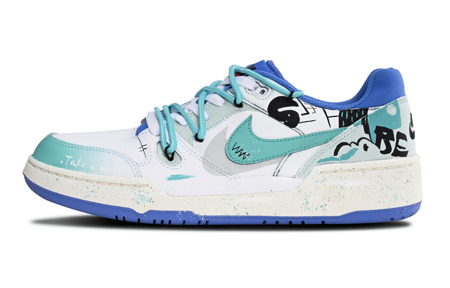 

Кроссовки Nike Full Force Skateboarding Shoes Men Low-top Green/White, цвет Emerald, Белый, Кроссовки Nike Full Force Skateboarding Shoes Men Low-top Green/White, цвет Emerald