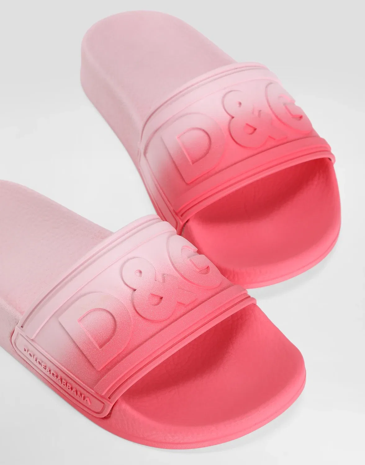 Шлепанцы с градиентным гидропринтом DOLCE & GABBANA, розовый — фото 4