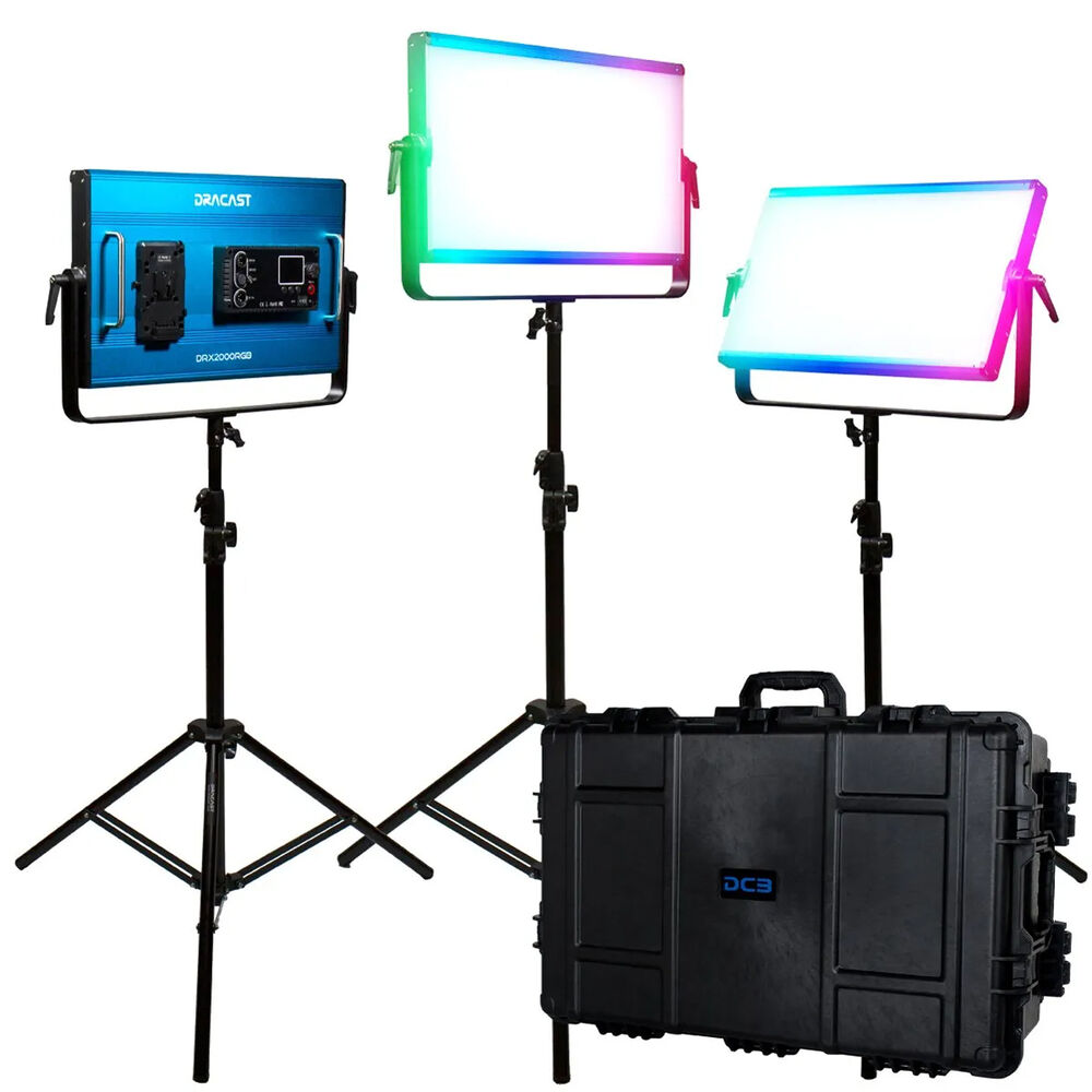

Светодиодная панель Dracast X Series LED2000 RGB (дорожный комплект из 3 ламп)