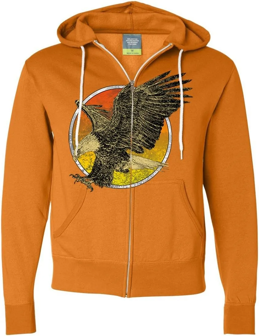 

Винтажный худи с молнией и принтом Eagle Dolphin Shirt Co