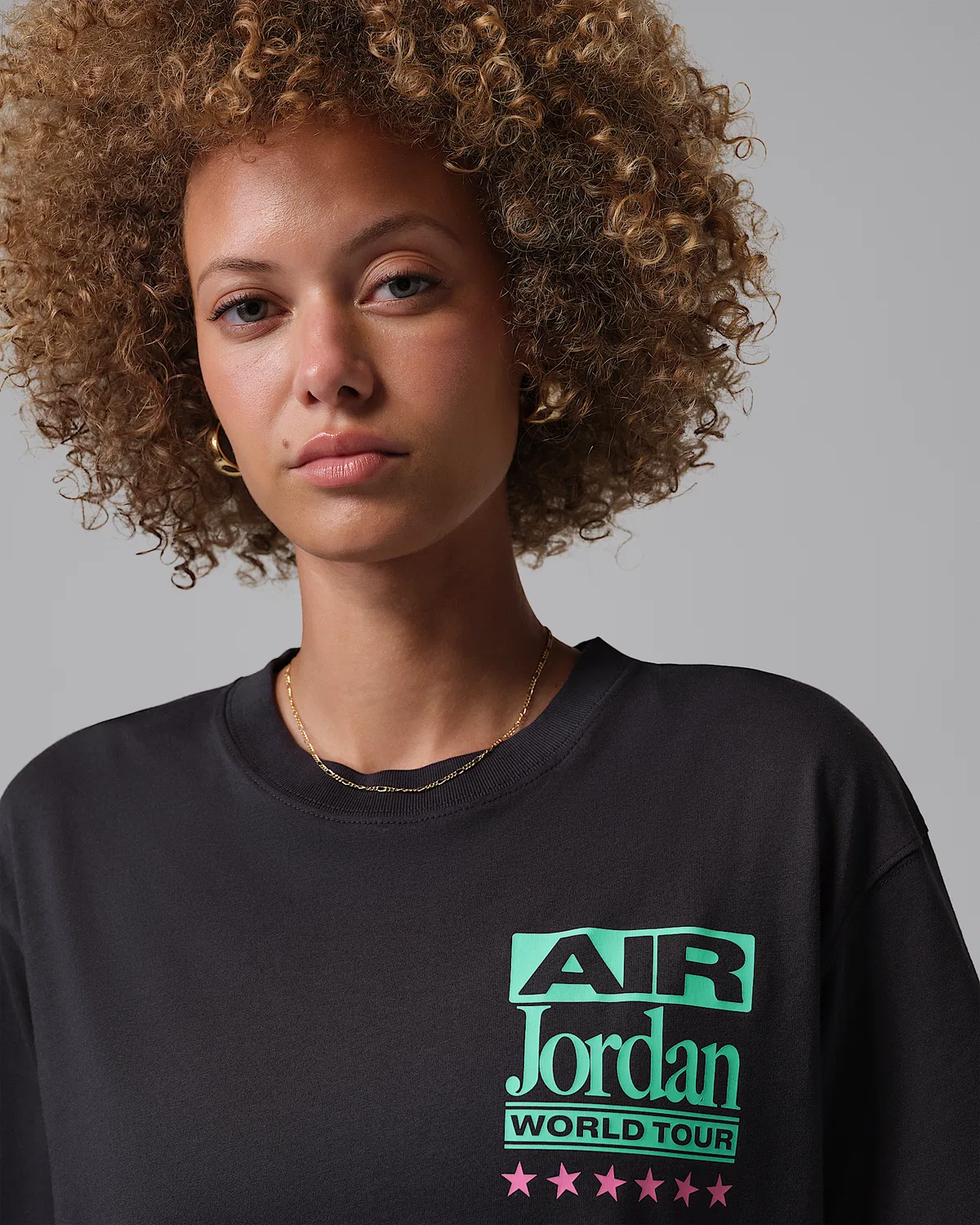 Женская футболка Girlfriend Jordan Flight, Off Noir — фото 3