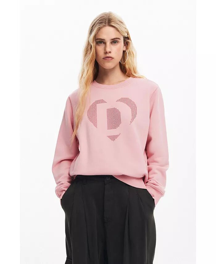 

Женская толстовка с сердцем Desigual, розовый