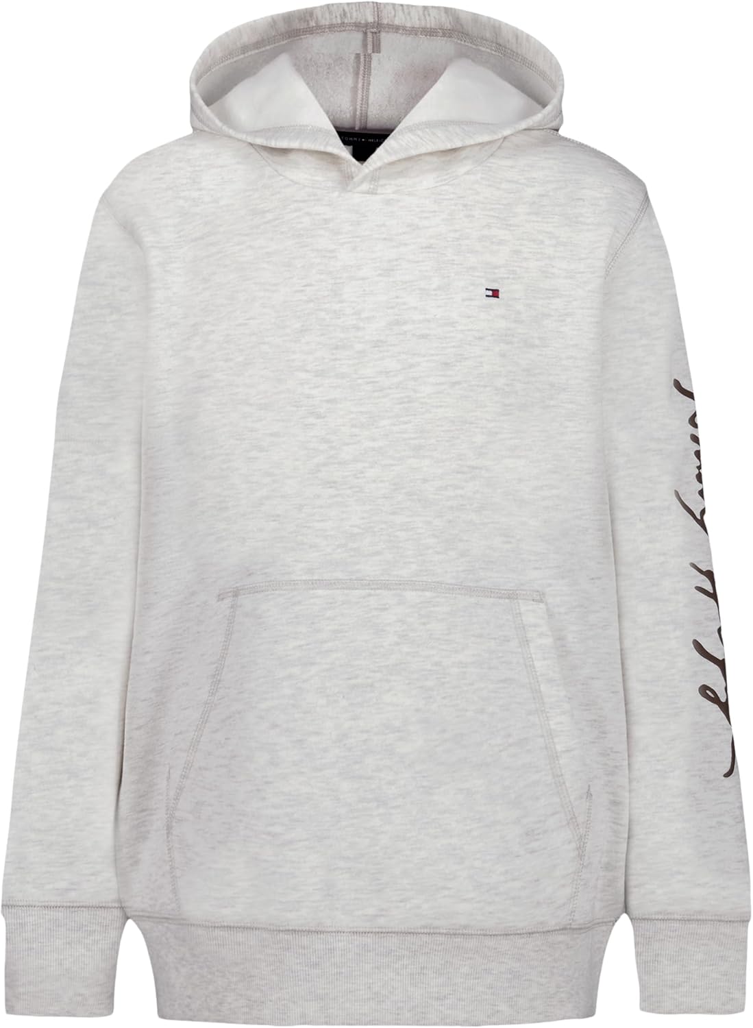 

Толстовка с капюшоном Tommy Hilfiger для мальчиков с длинными рукавами из флиса, Signature Oatmeal Heather