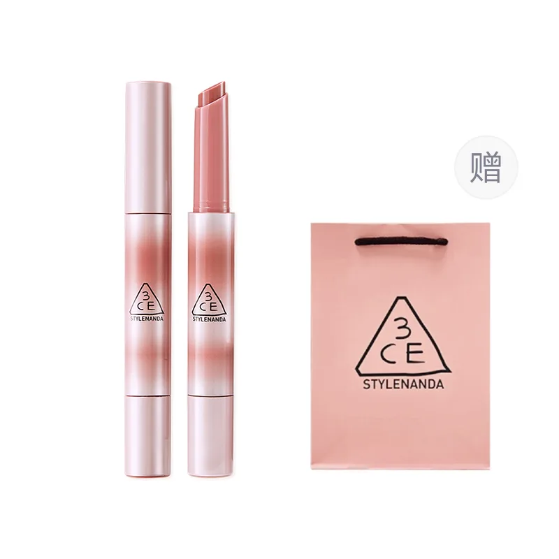 3CE Помада-блеск Fusion Glow Lip Freeze Fine Tube, глянцевая, легко растушевывается, 1,7 г, подарок на день рождения, #SOFTEST "Refreshing White Peach"