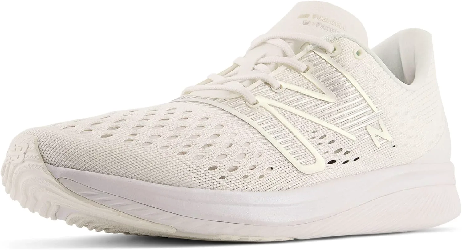 New Balance Мужские кроссовки FuelCell Supercomp Pacer V1, белый/серебристый — фото 4