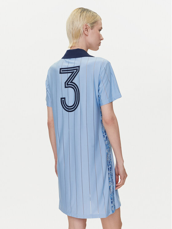 Платье на каждый день обычный крой Liberty London Tonal Football JC5313 Adidas, синий — фото 3