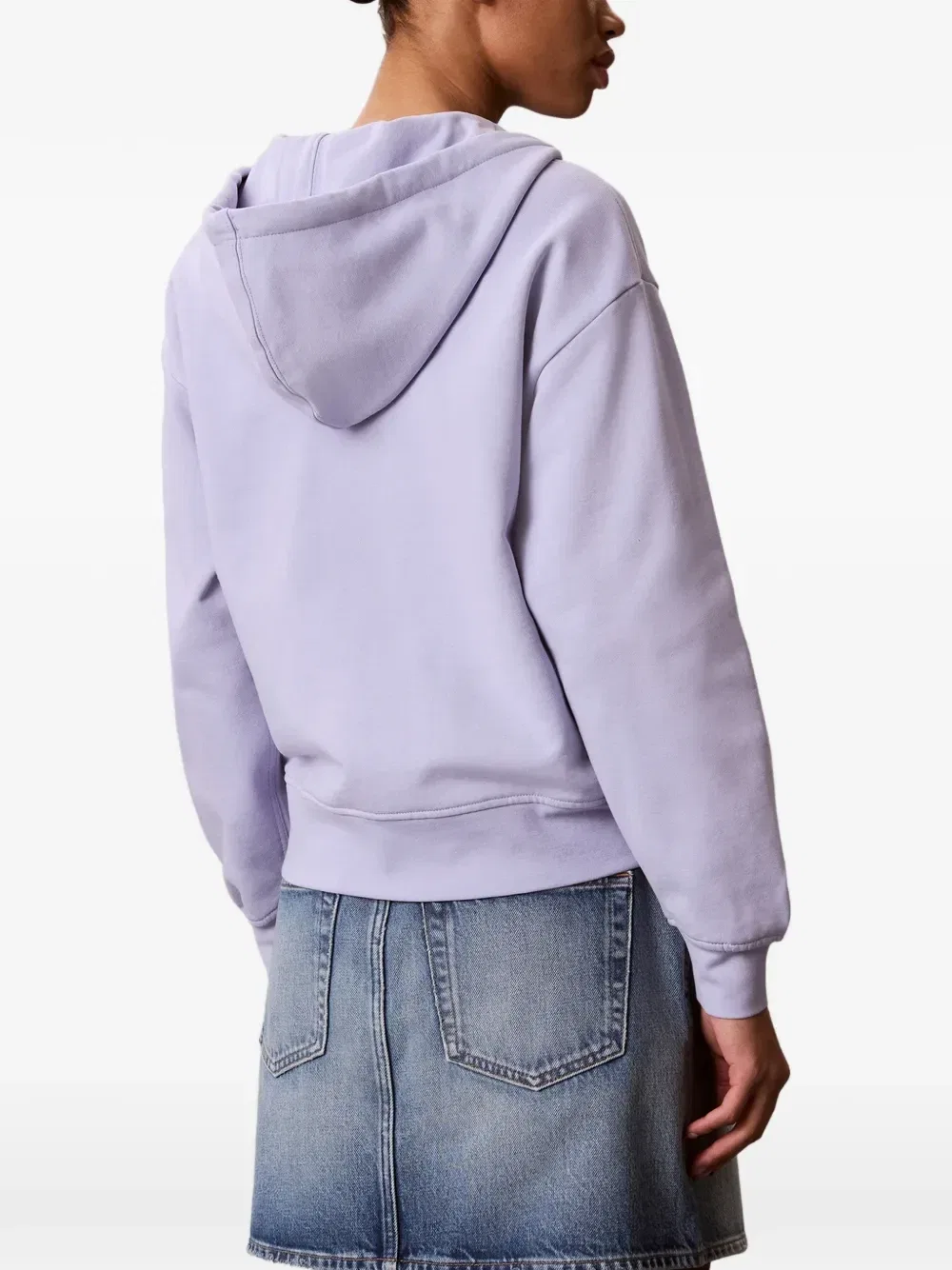 Толстовка на молнии с логотипом Calvin Klein, фиолетовый — фото 3