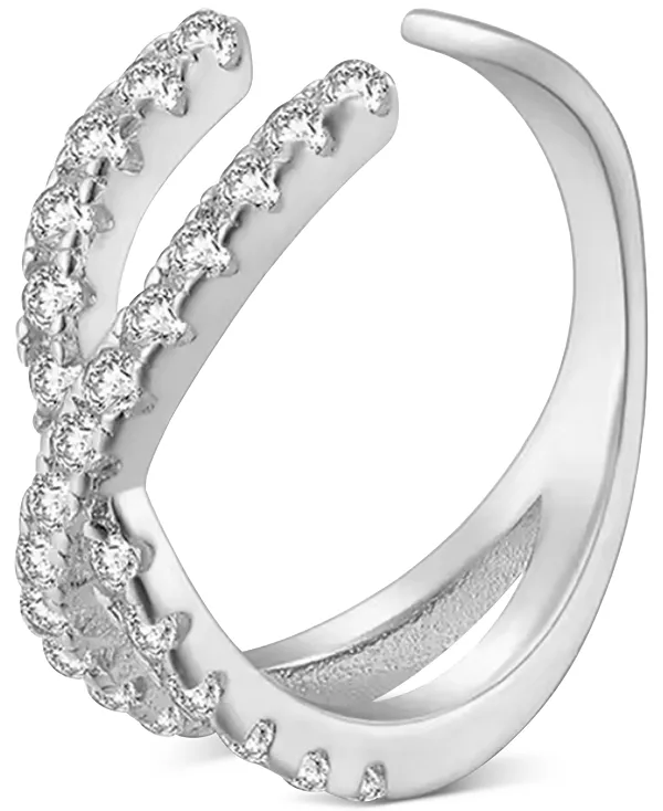 

Серьга-Кафф Jackie x с кубическим цирконием Ben Oni, silver