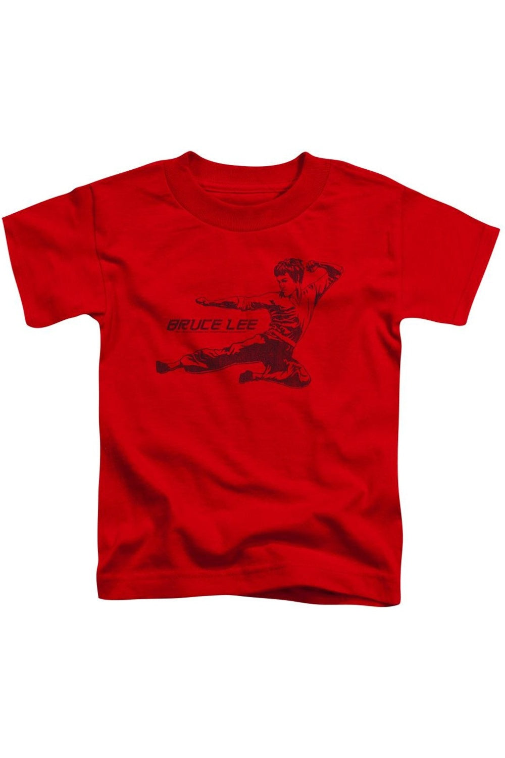 

Футболка с коротким рукавом для детей Bruce Lee Line Kick Gildan, красный