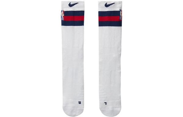 Носки elite city edition brooklyn nets contrasting colors stripe sports socks couple style one pair white Nike, мультиколор — фото 2