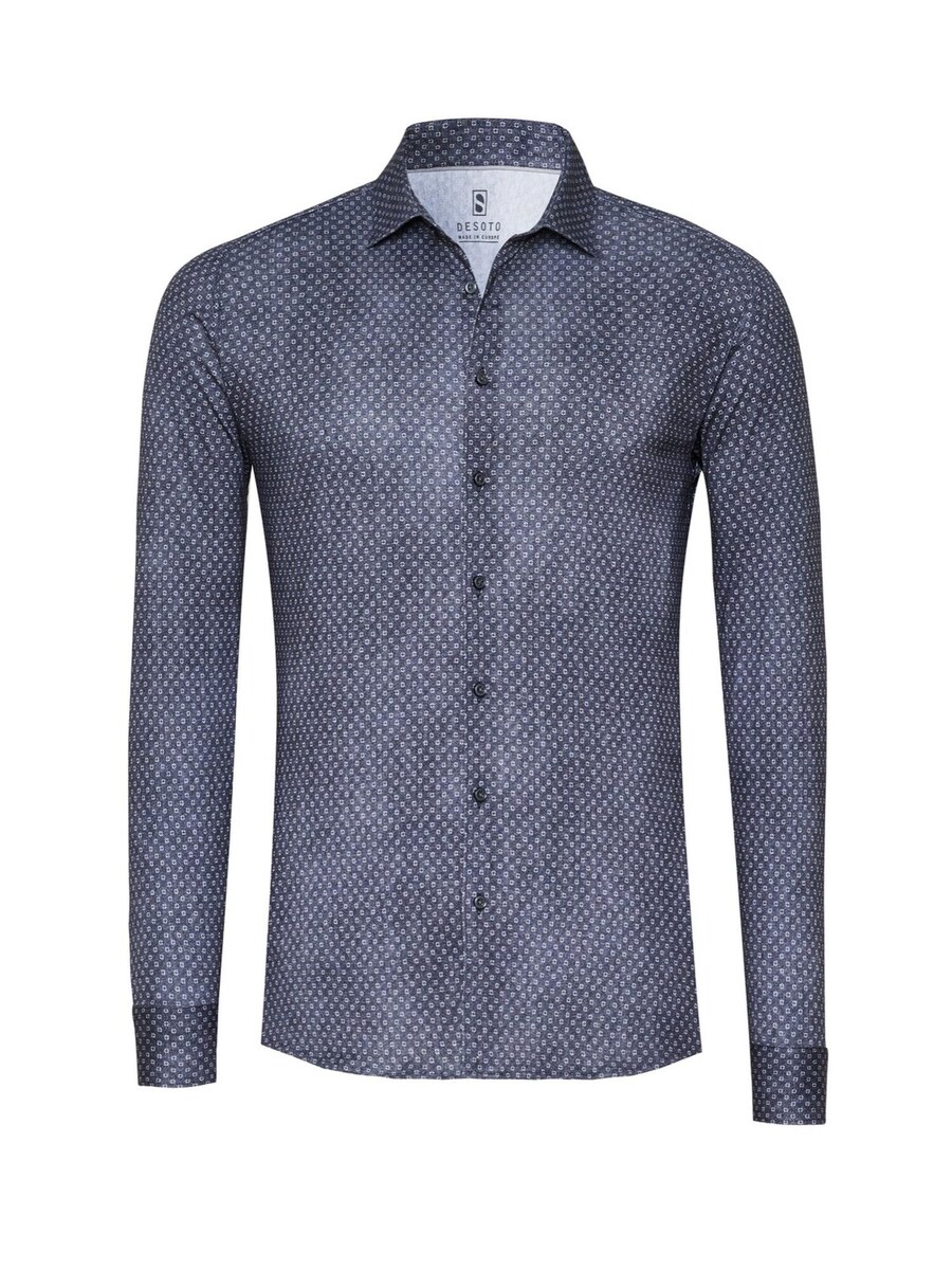

Рубашка Slim Fit на пуговицах DESOTO, темно-синий