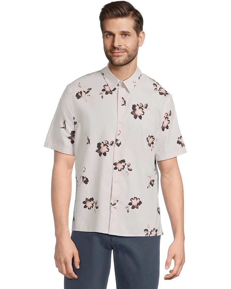 

Рубашка Vince Cascading Floral Short, цвет Dove Grey/Pink Haze