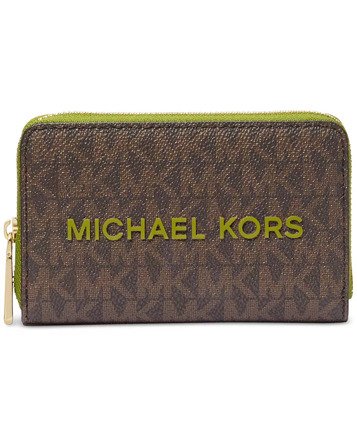 

Чехол для карт Jet Set Zip Around Michael Kors, зеленый