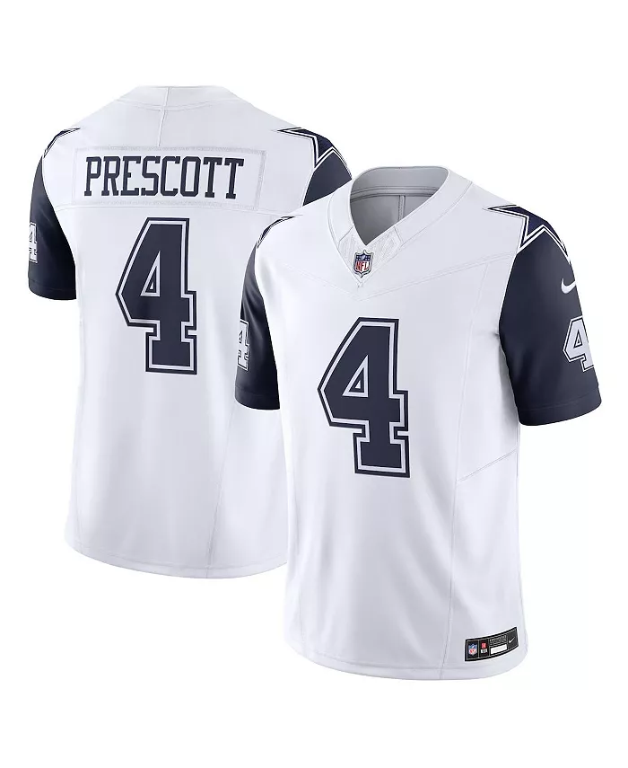 

Мужская лимитированная джерси Dak Prescott Dallas Cowboys Vapor F.U.S.E Nike, белый