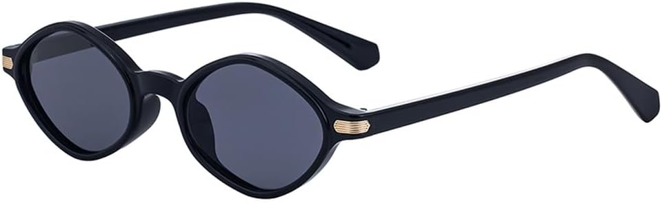 

Классические овальные солнцезащитные очки в маленькой оправе для женщин, в стиле стимпанк, для вождения, модные круглые очки с защитой от УФ-излучения UV400 WNCKSQ, C1blackgray