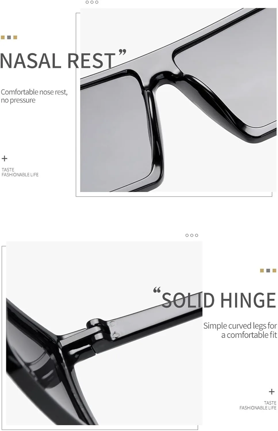 

Солнцезащитные очки XINXIN в квадратной оправе большого размера, мужские и женские, для защиты от солнца на открытом воздухе и на пляже (цвет: D, размер: средний), D