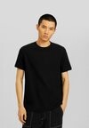 

Базовая Футболка TEXTURED SHORT SLEEVE Bershka, черный