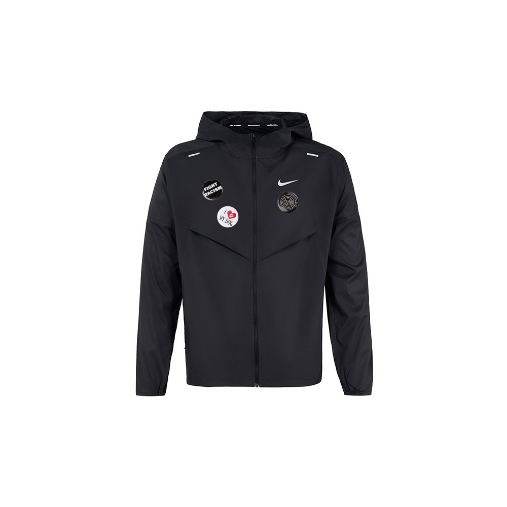 

Nike Мужская черная быстросохнущая дышащая одежда с защитой от солнца, Black