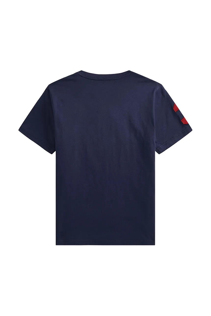 Хлопковая футболка для детей Polo Ralph Lauren, темно-синий — фото 3