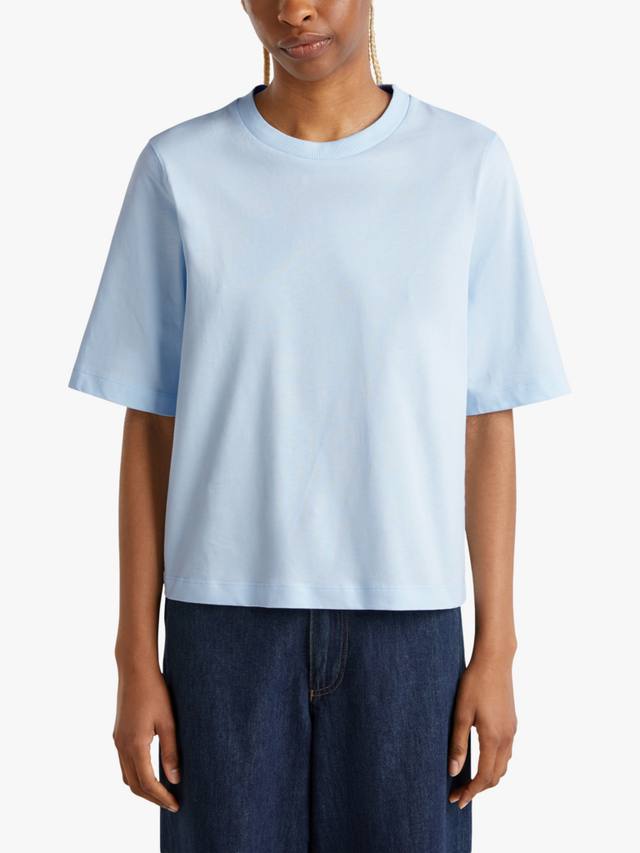 

Футболка свободного кроя Benetton, цвет Heavenly Blue