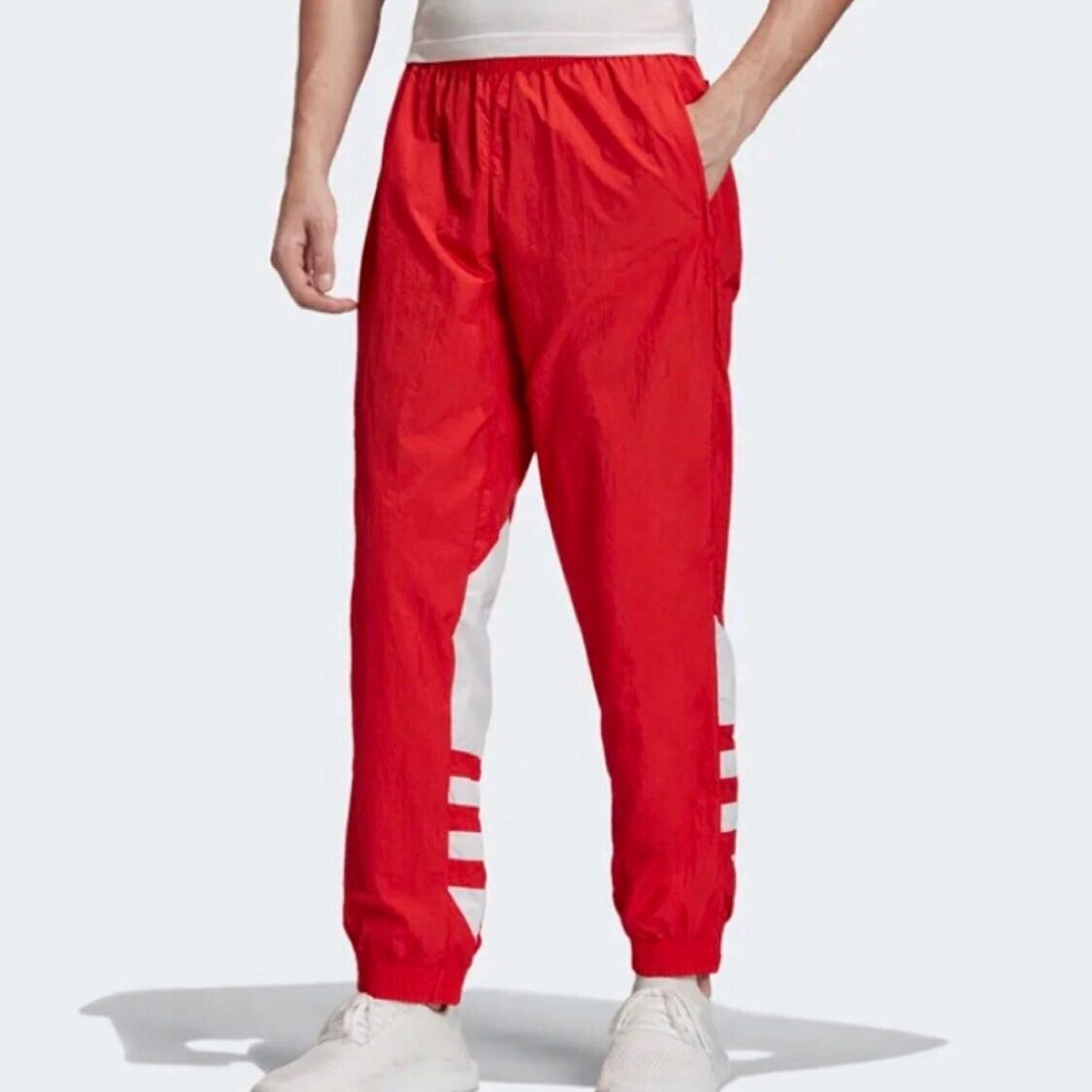 Трикотажные спортивные штаны с трилистником для мужчин Adidas Originals — фото 3