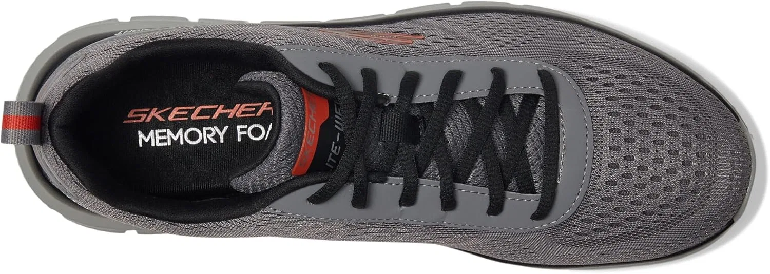 Мужские кроссовки Skechers TrackShoes, Charcoal Orange — фото 2