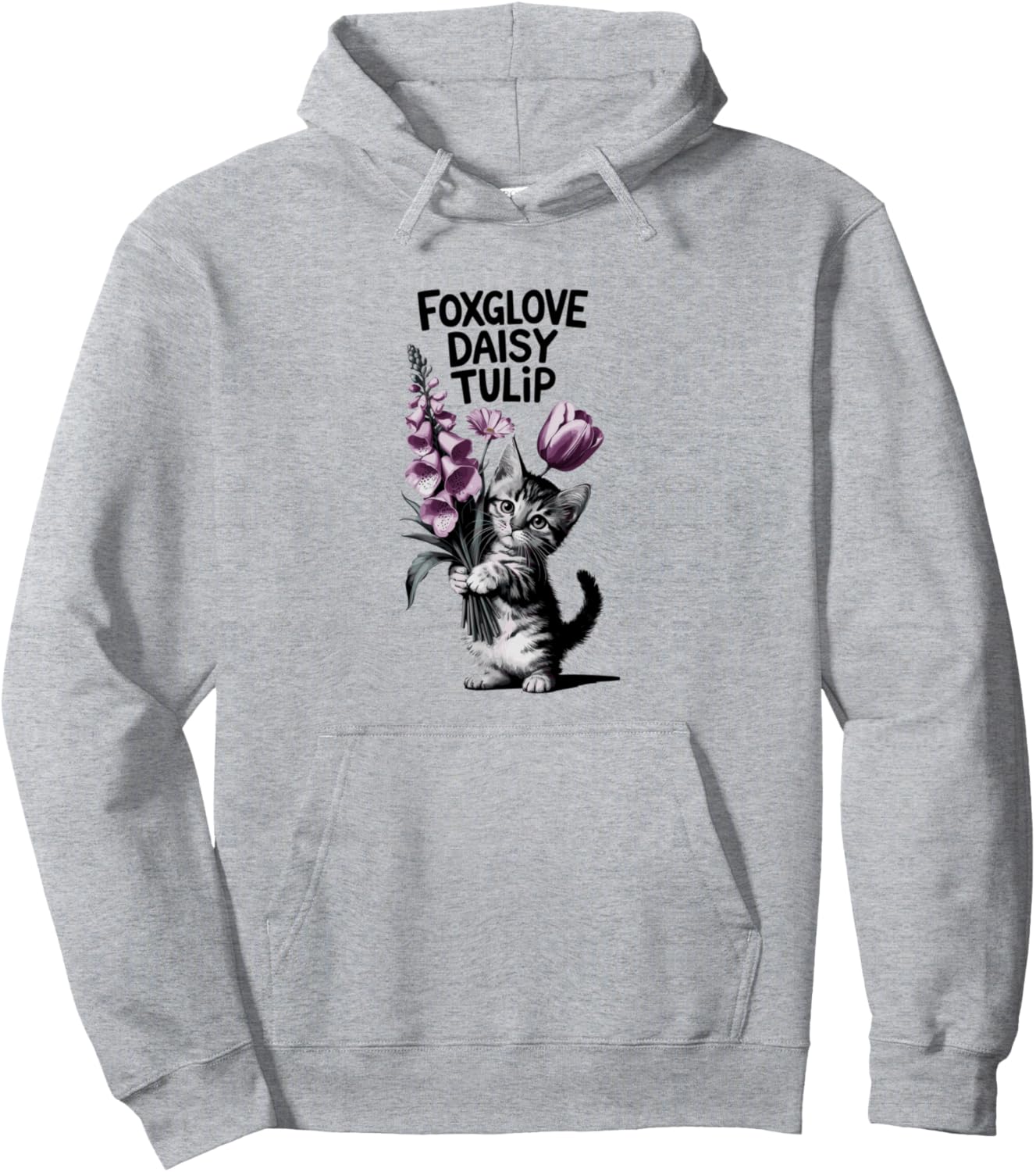 

Нежный цветочный узор, антицветы, наперстянка, ромашка, тюльпан. Худи Resist Foxglove Daisy Tulip Shirt, серый
