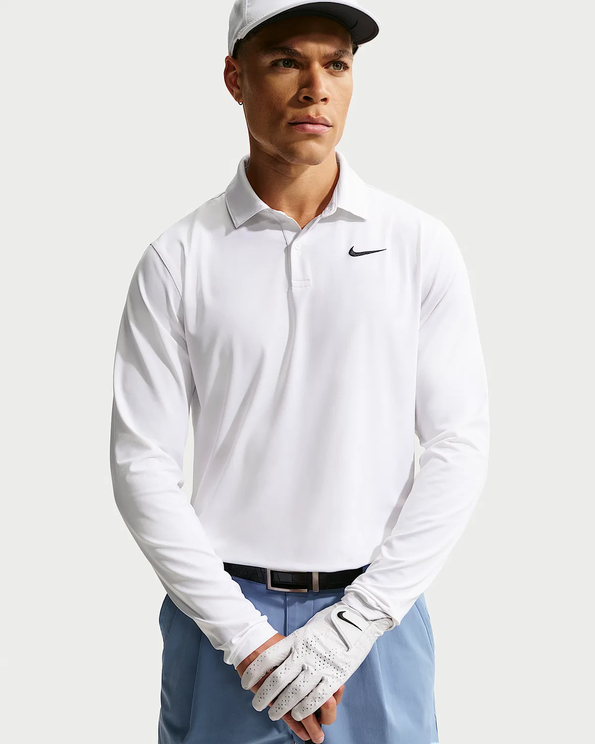 Мужская длиннорукавка Dri-FIT с логотипом на груди Nike Velocity, White/Black — фото 3