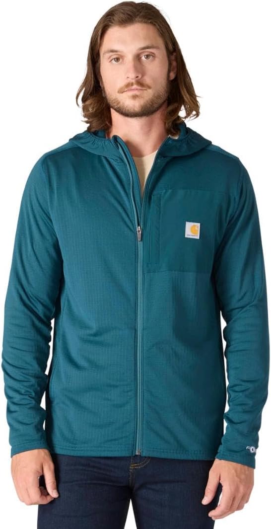 

Carhartt мужская футболка с капюшоном Force Relaxed Fit на молнии, Greenstone, Зеленый, Carhartt мужская футболка с капюшоном Force Relaxed Fit на молнии, Greenstone