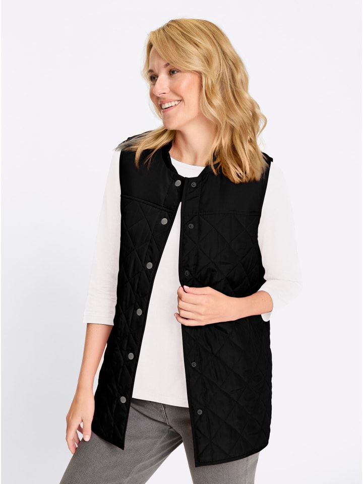 

Sieh an! Длинный жилет черного цвета