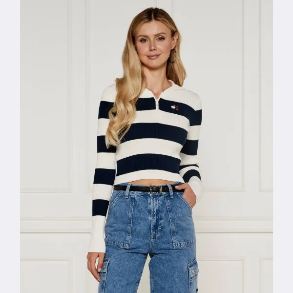 Укороченный свитер Tommy Hilfiger, белый — фото 2