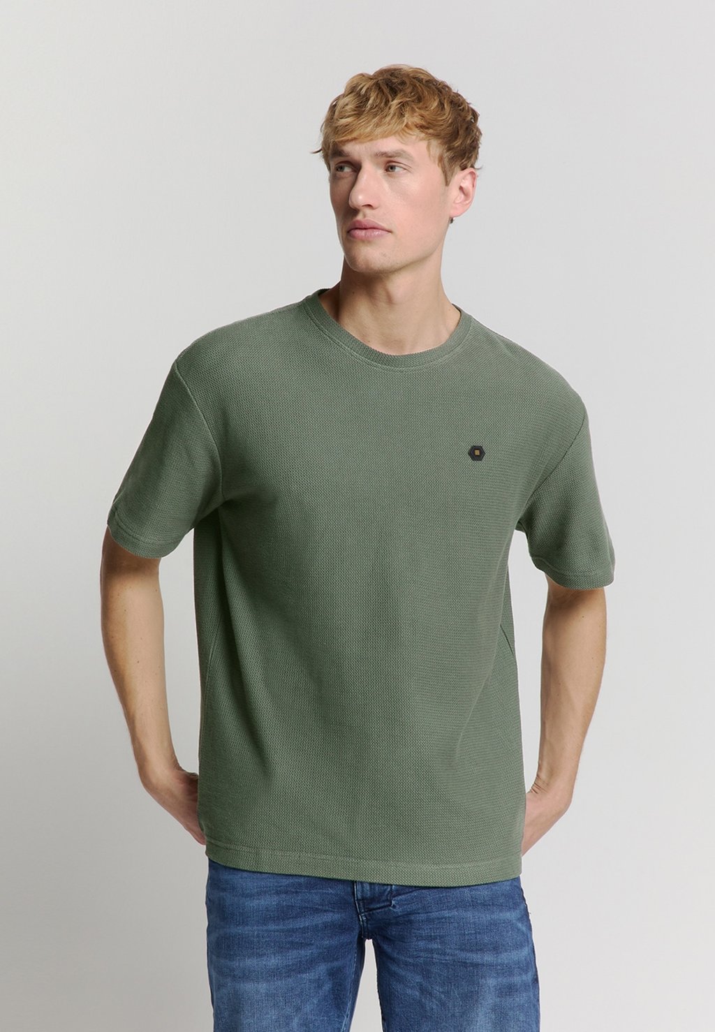 

Базовая футболка JACQUARD CREWNECK NO EXCESS, темно-зеленый