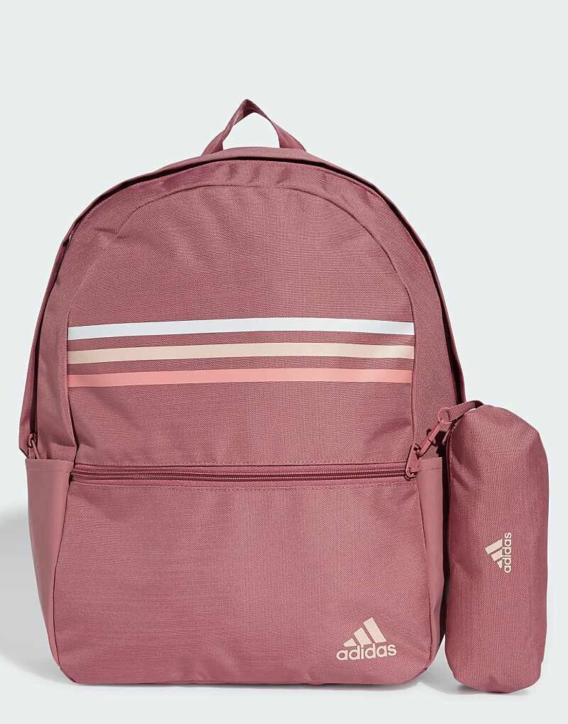 

adidas Performance – Classic – Красный рюкзак с 3 горизонтальными полосками