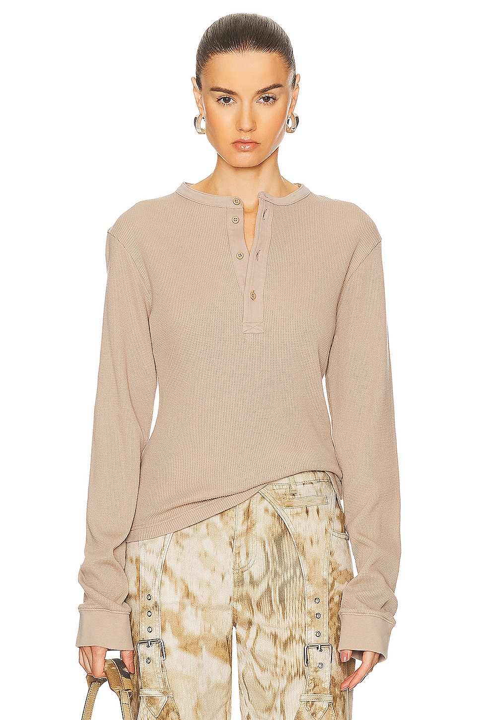

Топ женский с длинными рукавами Acne Studios, цвет Concrete Grey