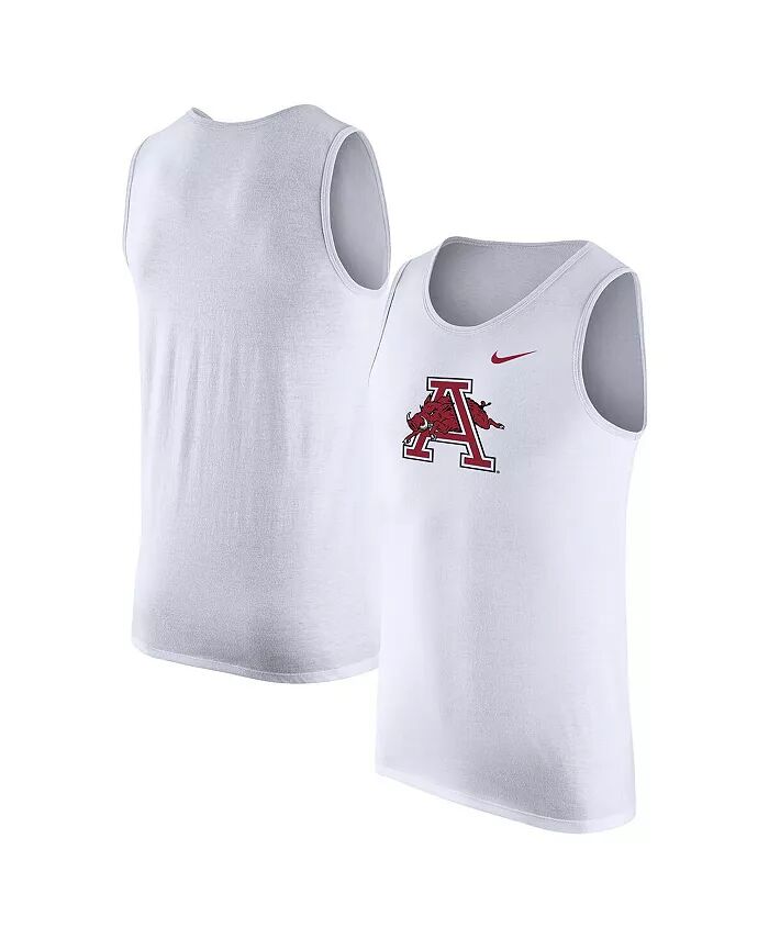 

Мужская белая майка Arkansas Razorbacks с винтажным логотипом Nike