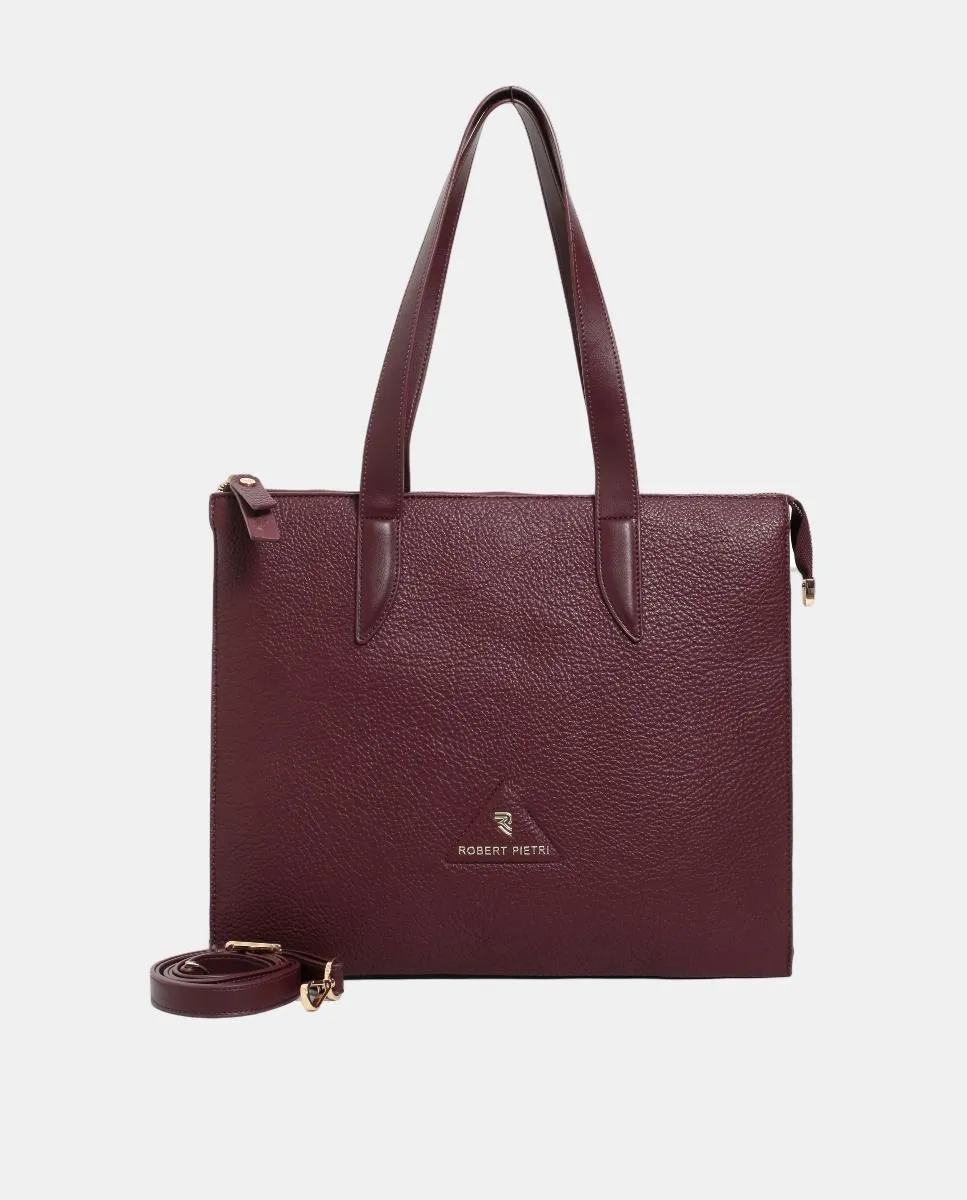 

Сумка-шоппер из искусственной кожи на молнии Robert Pietri, бордовый